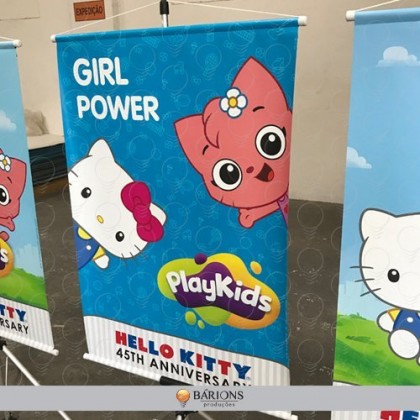 Banner em Lona Impresso para Comemoração do Aniversário Hello Kitty